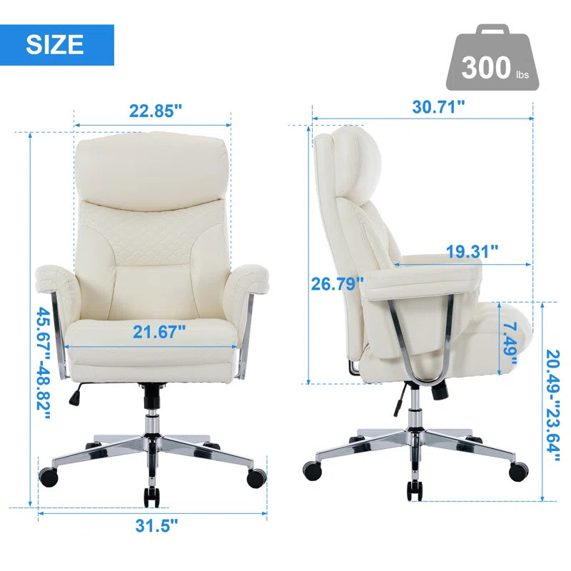 Premium White Executive Office Chair