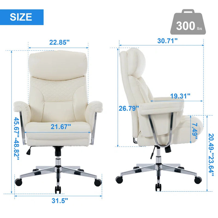 Premium White Executive Office Chair