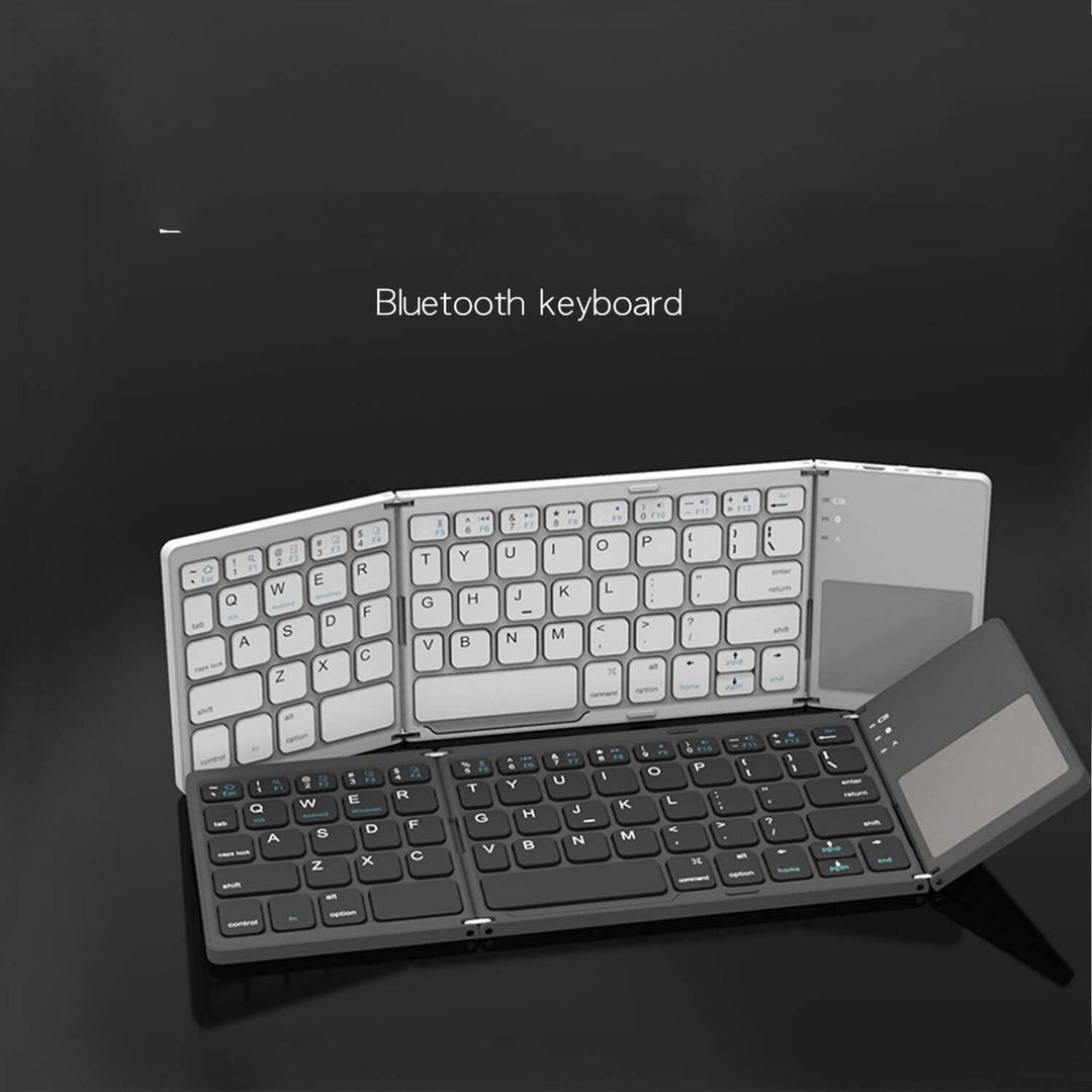 Portable Bluetooth keyboard with a sleek design, perfect for mobile devices and on-the-go productivity.