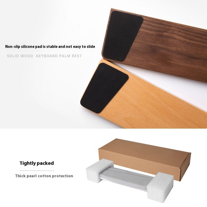 Wooden Keyboard & Mouse Wrist Rest | Ergonomic Palm Support Pad