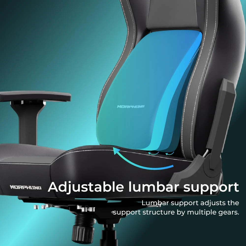 Leather Gaming Chair - Ergonomic Office & Gaming Seat with Dynamic Lumbar Support