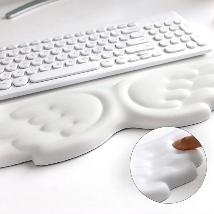 Angel Wing Wrist Rest Set – Memory Foam for Keyboard & Mouse