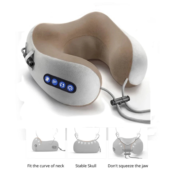 U-Shaped Electric Neck Massager Pillow | Cervical & Shoulder Relief for Work, Home & Travel