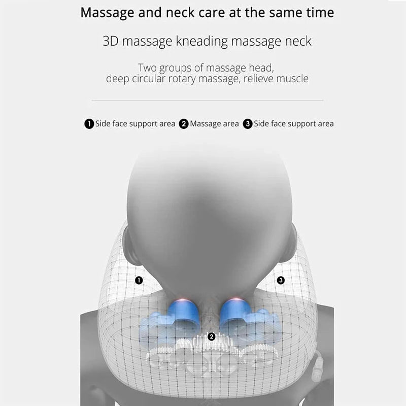 U-Shaped Electric Neck Massager Pillow | Cervical & Shoulder Relief for Work, Home & Travel