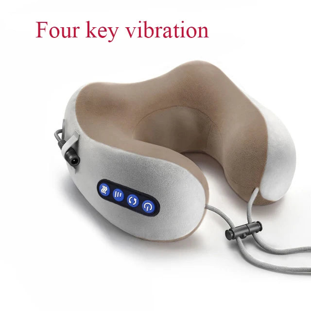 U-Shaped Electric Neck Massager Pillow | Cervical & Shoulder Relief for Work, Home & Travel