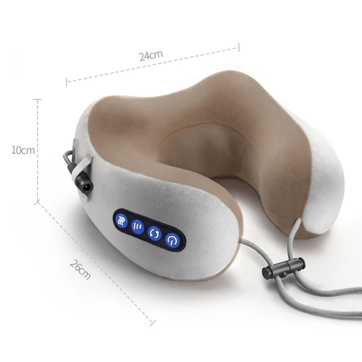 U-Shaped Electric Neck Massager Pillow | Cervical & Shoulder Relief for Work, Home & Travel