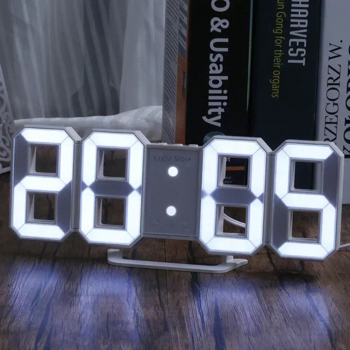 3D LED Digital Clock | Wall & Desk Decoration | Adjustable Brightness & Night Mode