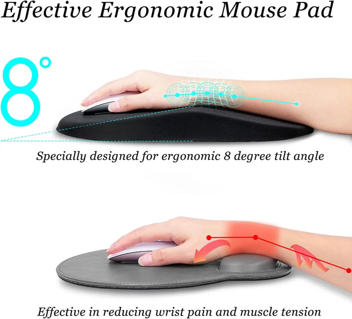 Memory Foam Mouse Pad – Wrist Rest with Non-Slip Base