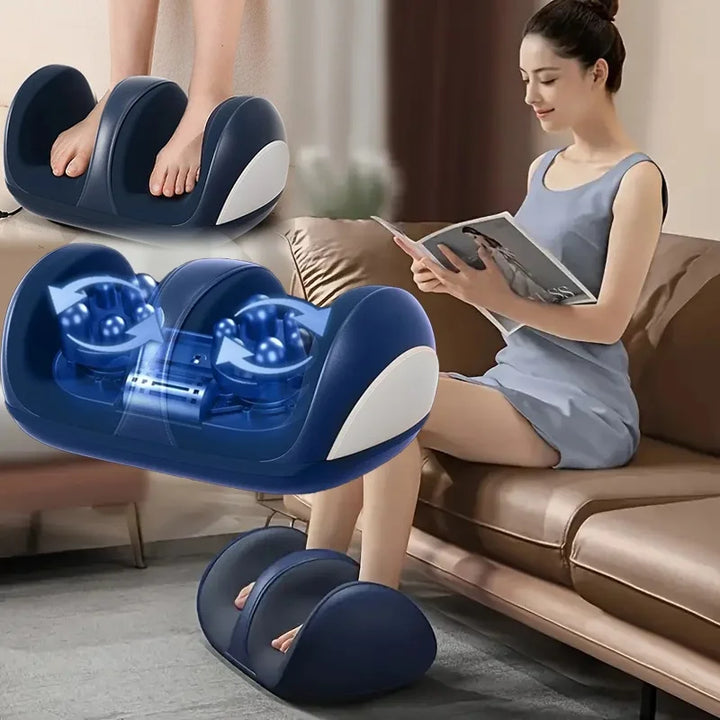 Extra Large Electric Foot Massager | Shiatsu Kneading with Heat & Calf Support