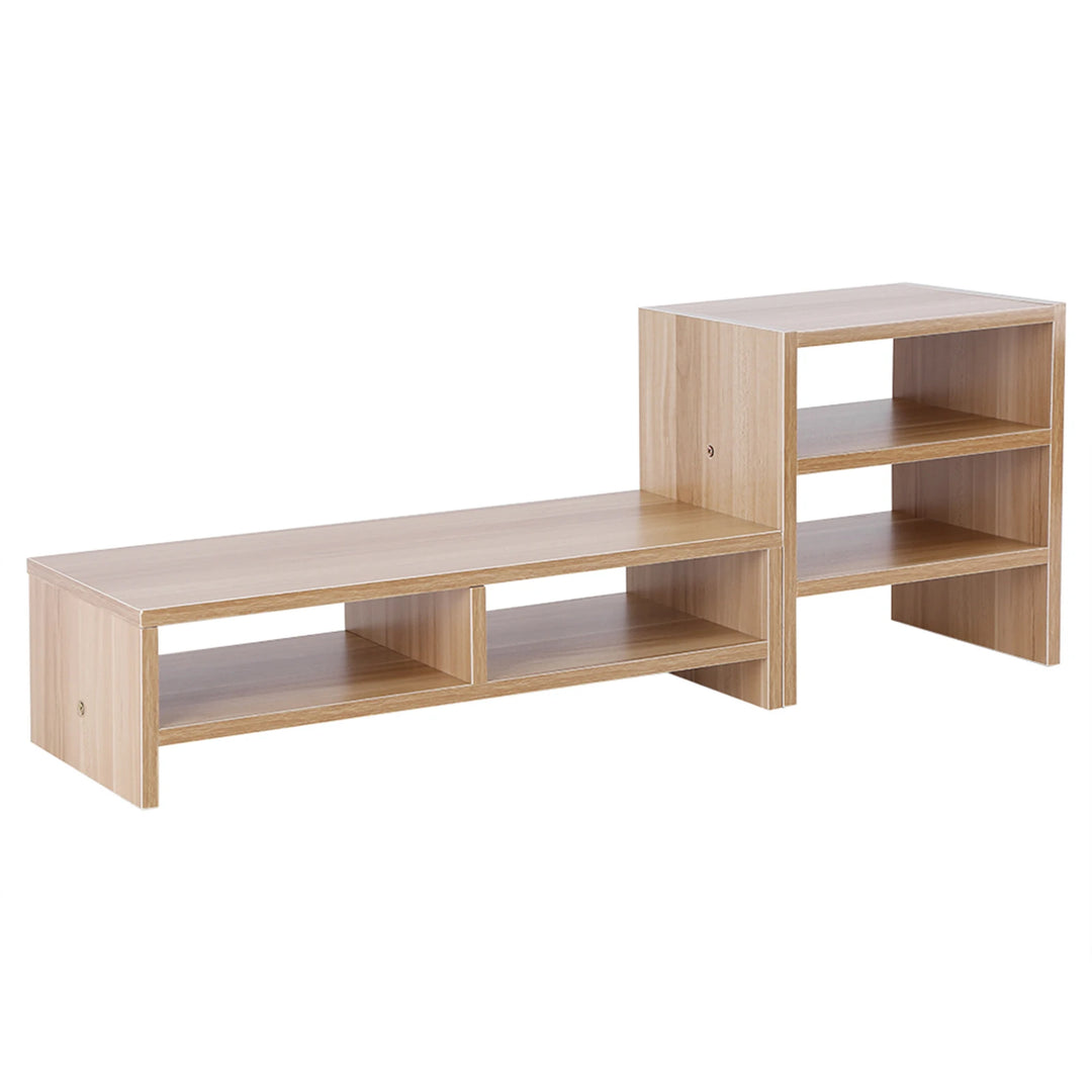 Computer Stand Storage Computer Laptop Monitor Riser Stand Desktop Wooden Storage Organizer 3 Layer Shelf Computer Monitor Riser
