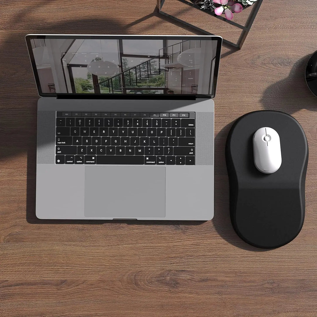 Memory Foam Mouse Pad – Wrist Rest with Non-Slip Base