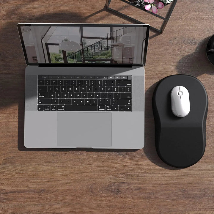 Memory Foam Mouse Pad – Wrist Rest with Non-Slip Base