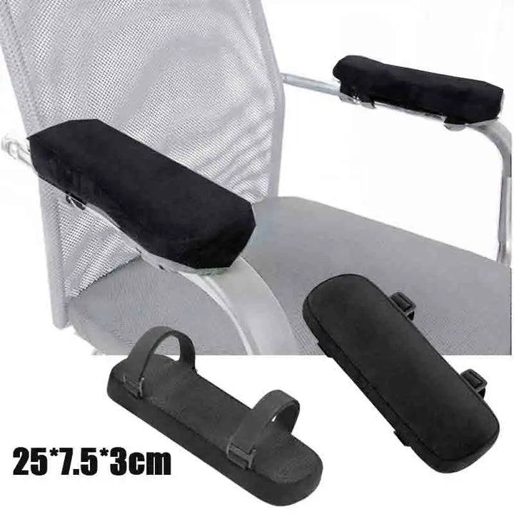 2PCS Universal Chair Armrest Covers – Soft Polyester Slipcovers for Office & Wheelchair Arm Support | Dustproof, Pressure-Relieving Elbow Pads