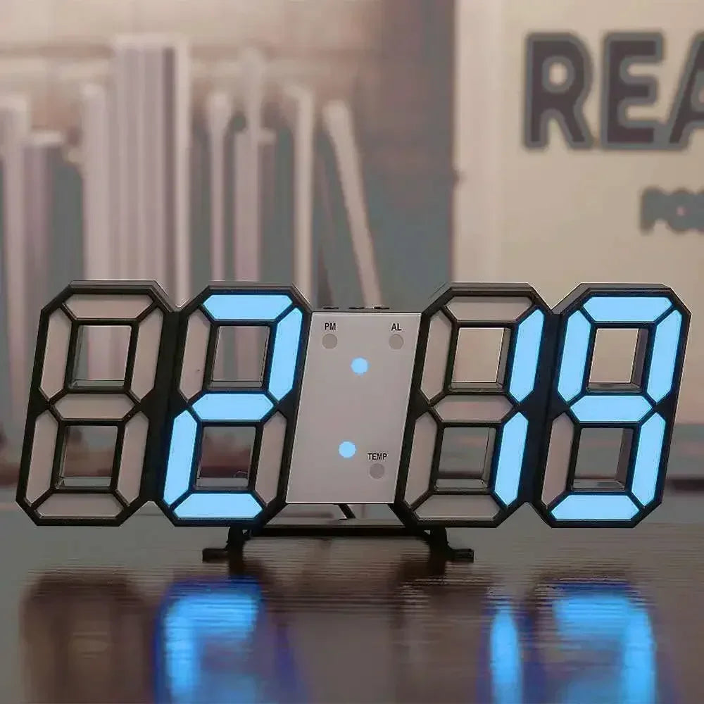 3D LED Digital Clock | Wall & Desk Decoration | Adjustable Brightness & Night Mode