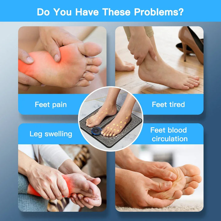 EMS Foot Massager Pads | Relieve Tired Feet & Improve Circulation While You Work