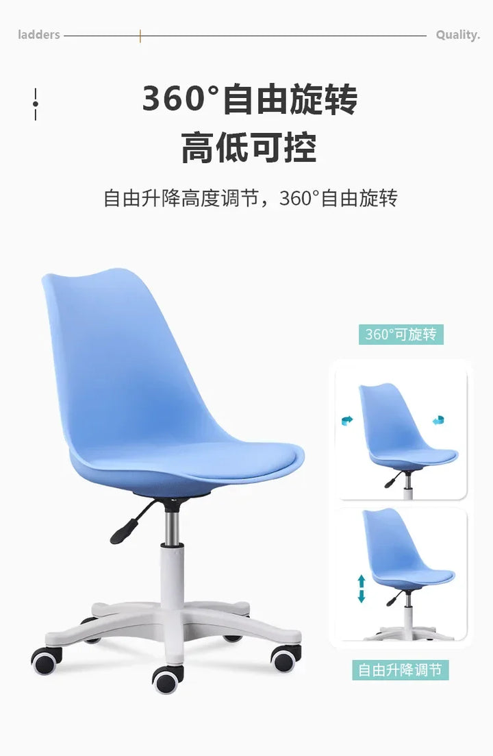 Ergonomic Swivel Desk Chair – Adjustable Office & Study Chair with Lumbar Support, Modern Compact Design for Home, Dorm & Workspace