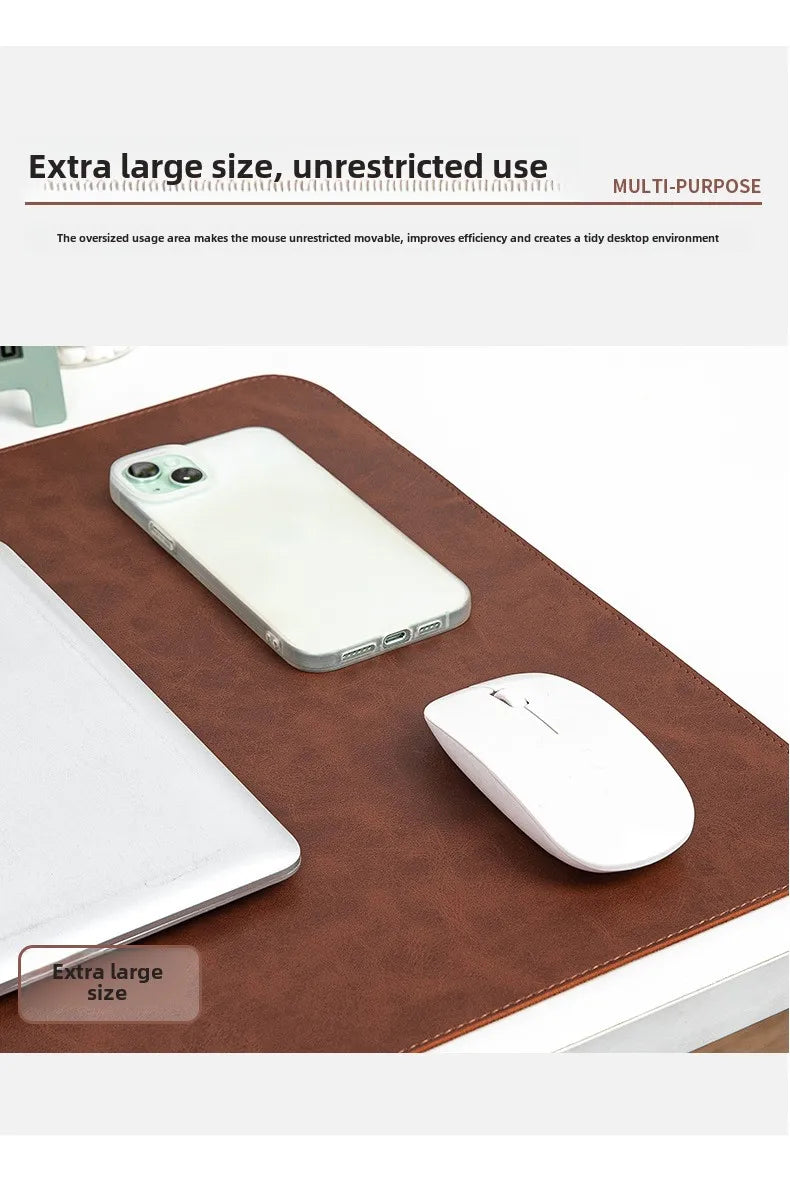 Waterproof PU Leather Desk Pad | Large Non-Slip Mouse Pad & Desk Protector