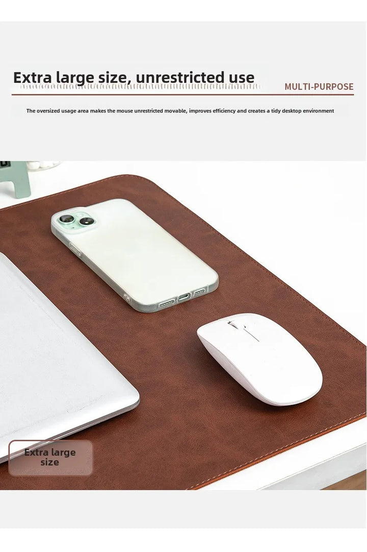 Waterproof PU Leather Desk Pad | Large Non-Slip Mouse Pad & Desk Protector