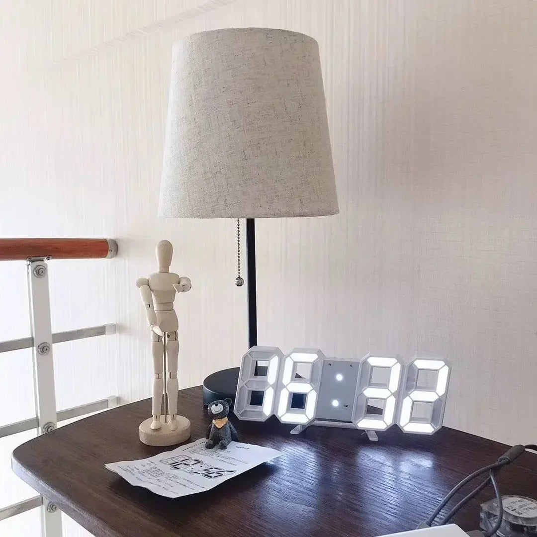3D LED Digital Clock | Wall & Desk Decoration | Adjustable Brightness & Night Mode