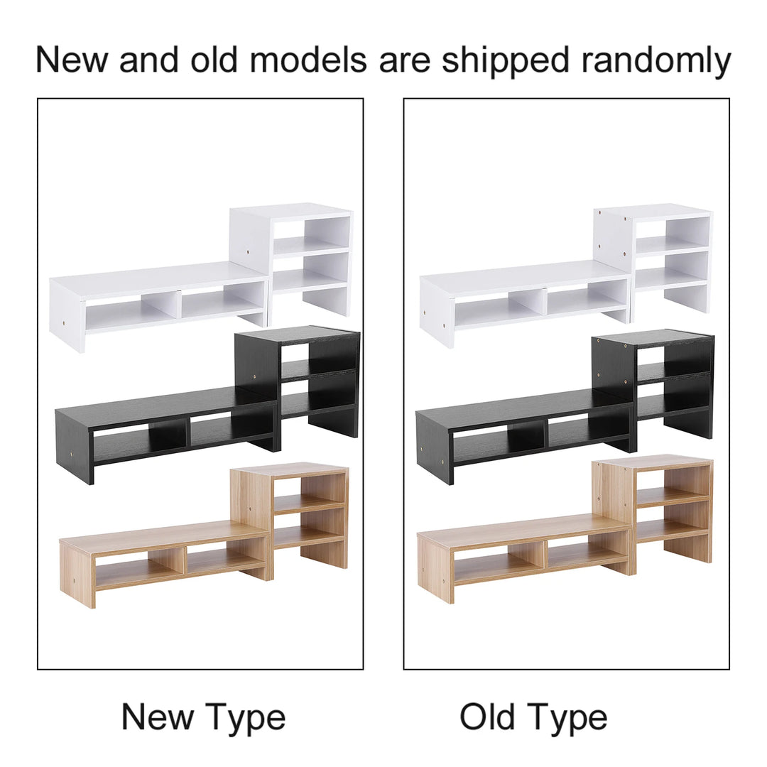 Computer Stand Storage Computer Laptop Monitor Riser Stand Desktop Wooden Storage Organizer 3 Layer Shelf Computer Monitor Riser