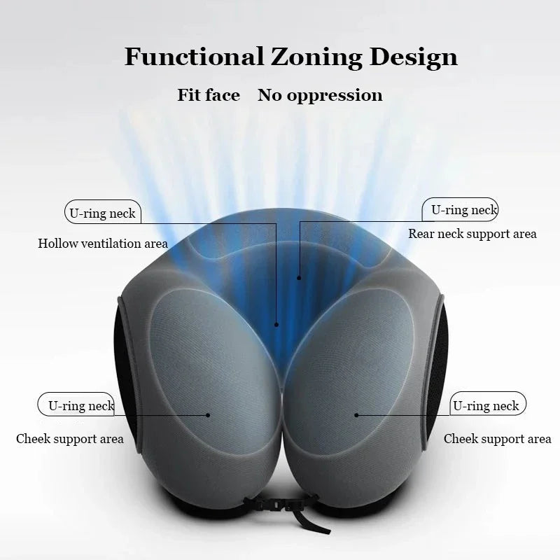 U-Shaped Memory Foam Neck Pillow | Support & Comfort for Work, Travel & Rest