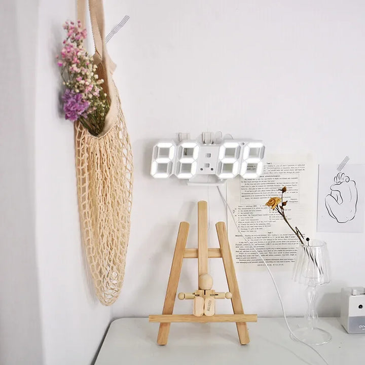 3D LED Digital Clock | Wall & Desk Decoration | Adjustable Brightness & Night Mode