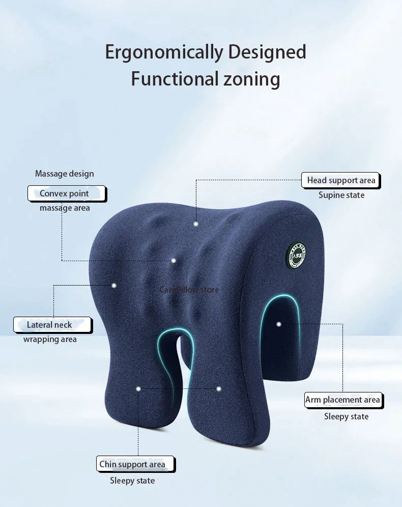 Neck Nap Pillow – Orthopedic Desk Headrest for Office & Travel