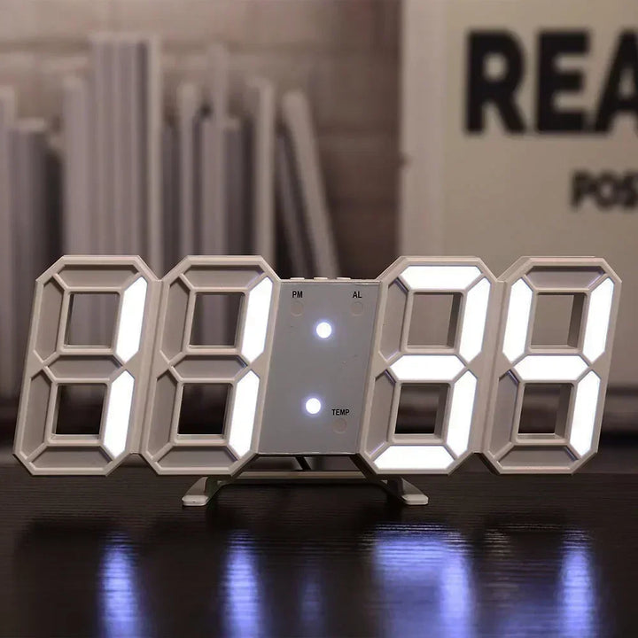 3D LED Digital Clock | Wall & Desk Decoration | Adjustable Brightness & Night Mode