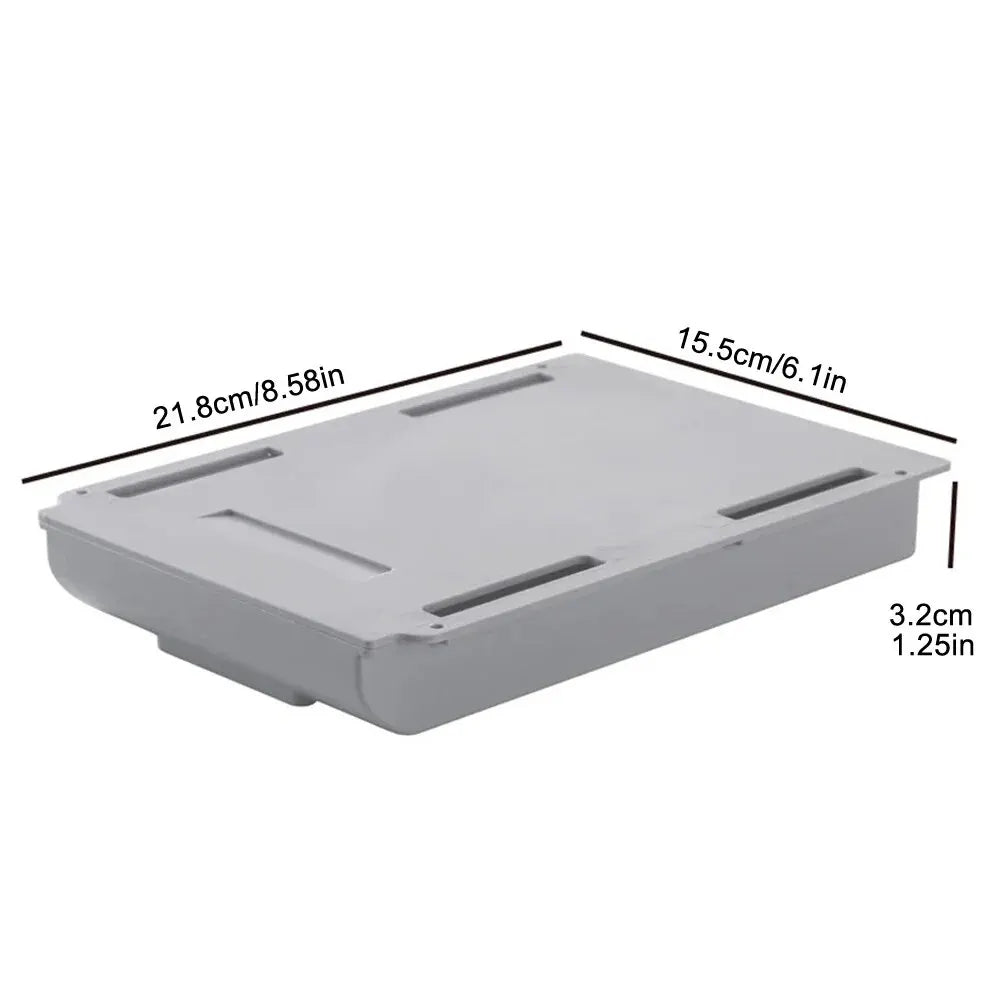 Hidden Desk Drawer Organizer – Self-Adhesive Under-Table Storage Box