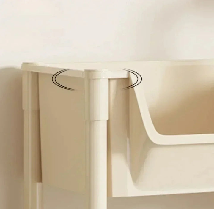 Slim Rolling Storage Rack – Multi-Tier Trolley Bookshelf Organizer