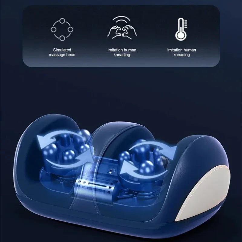 Extra Large Electric Foot Massager | Shiatsu Kneading with Heat & Calf Support