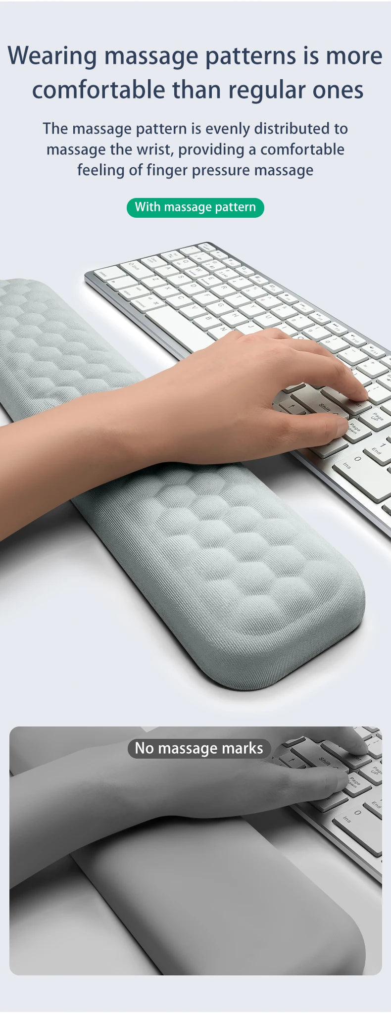Ergonomic Memory Foam Wrist Rest for Keyboard & Mouse – Office Use