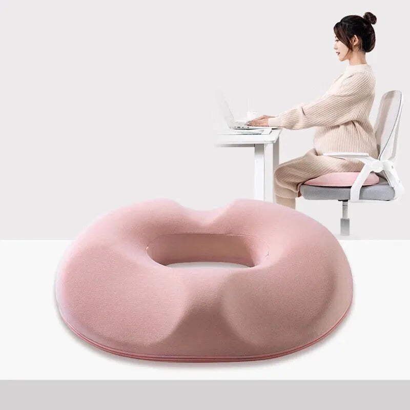 Heated Memory Foam Seat Cushion – Lumbar and Tailbone Relief