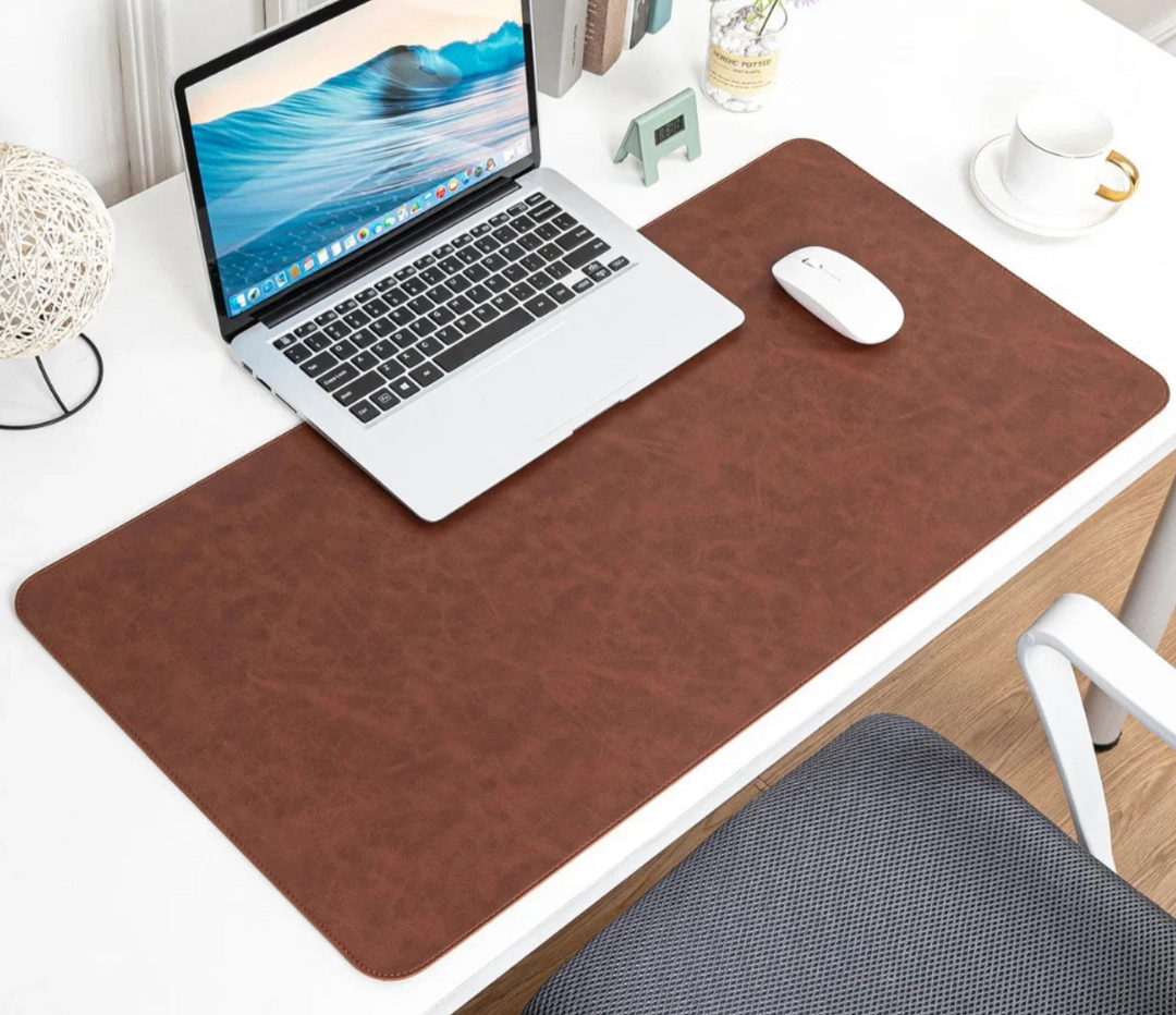 Waterproof PU Leather Desk Pad | Large Non-Slip Mouse Pad & Desk Protector