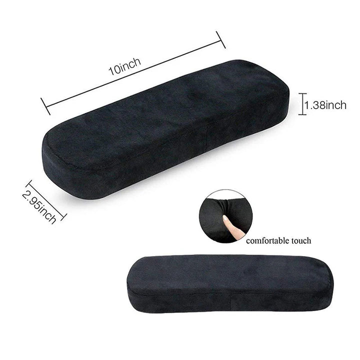 2PCS Universal Chair Armrest Covers – Soft Polyester Slipcovers for Office & Wheelchair Arm Support | Dustproof, Pressure-Relieving Elbow Pads