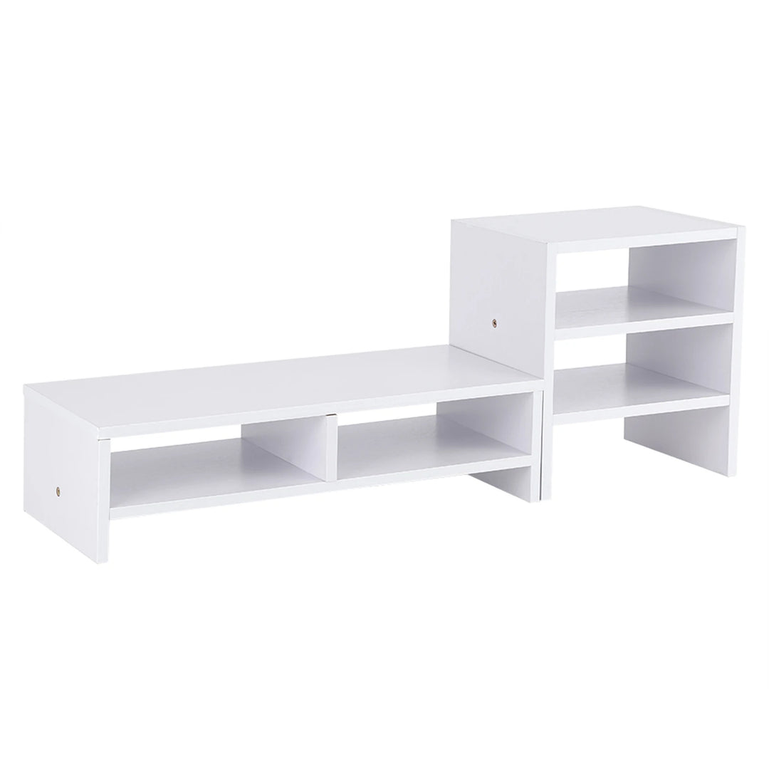 Computer Stand Storage Computer Laptop Monitor Riser Stand Desktop Wooden Storage Organizer 3 Layer Shelf Computer Monitor Riser