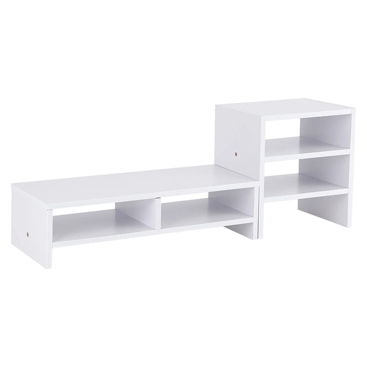 Computer Stand Storage Computer Laptop Monitor Riser Stand Desktop Wooden Storage Organizer 3 Layer Shelf Computer Monitor Riser