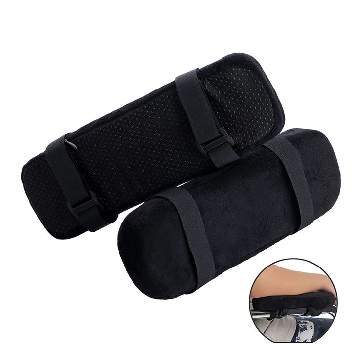 2PCS Universal Chair Armrest Covers – Soft Polyester Slipcovers for Office & Wheelchair Arm Support | Dustproof, Pressure-Relieving Elbow Pads