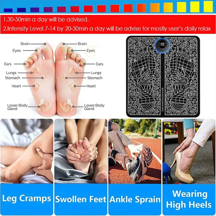 EMS Foot Massager Pads | Relieve Tired Feet & Improve Circulation While You Work