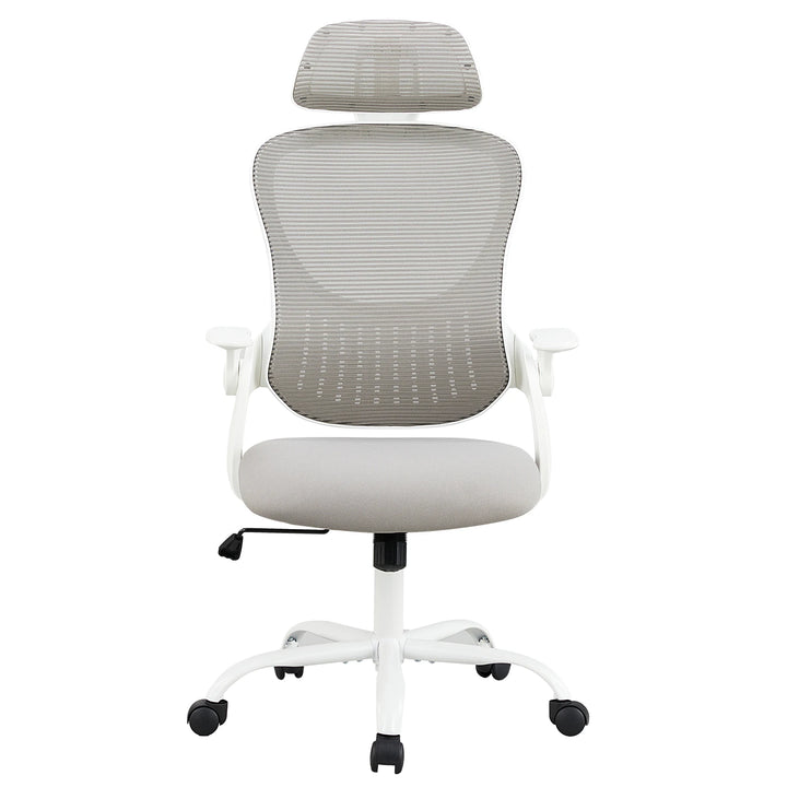 Mesh Ergonomic Office Computer Desk Chair Flip-up Arms Adjustable Headrests Comfortable Lumbar Support For Home Office