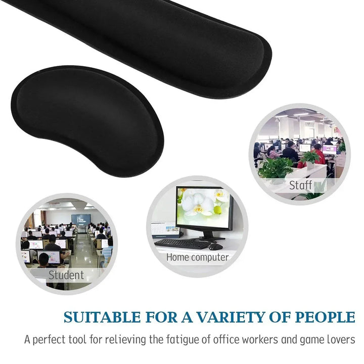 Wrist Rest Set – Ergonomic Memory Foam for Comfortable Typing & Gaming