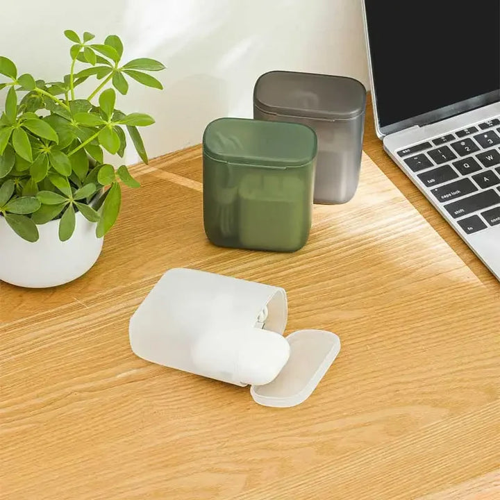 Portable Cable & Accessory Storage Box | Transparent Organizer for Cables, Earphones & Small Items