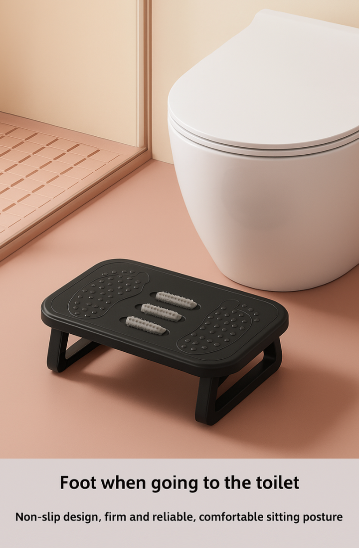 Adjustable Footrest with Rollers – Ergonomic Desk Leg Support
