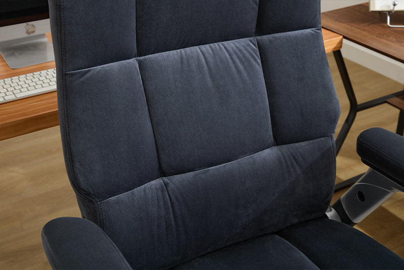 Big And Tall Office Chair 500lbs With Adjustable Lumbar Support, Fabric Executive Computer Chair With 2D Flip-up Armrests, Ergonomic Chair Quiet Rubber Wheels, Extra Wide Seat, Adjustable Headrest