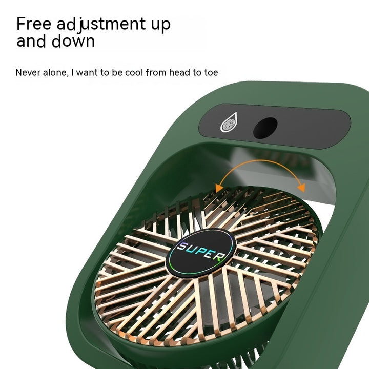 2-in-1 USB Misting Fan & Humidifier | Portable Air Cooler with 3 Wind Speeds  Stay Cool & Refreshed Anywhere