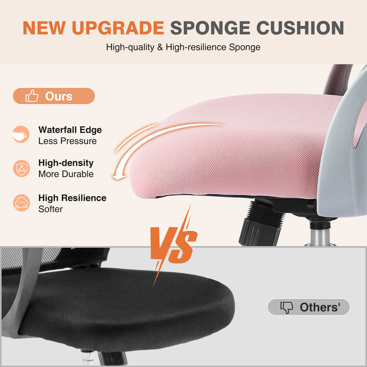 Tall Office Chair for Standing Desk | Ergonomic Drafting Chair with Adjustable Foot Ring & Armrests