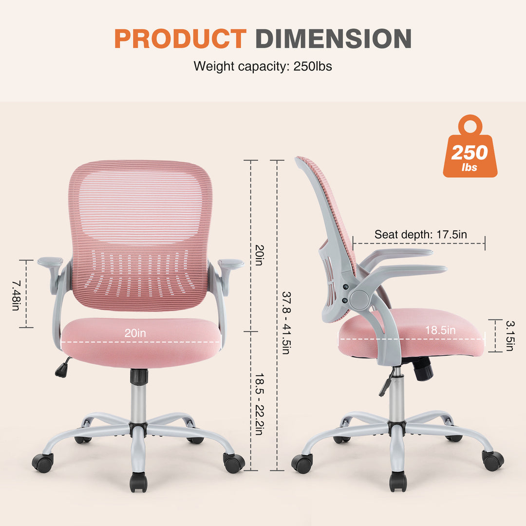 Tall Office Chair for Standing Desk | Ergonomic Drafting Chair with Adjustable Foot Ring & Armrests