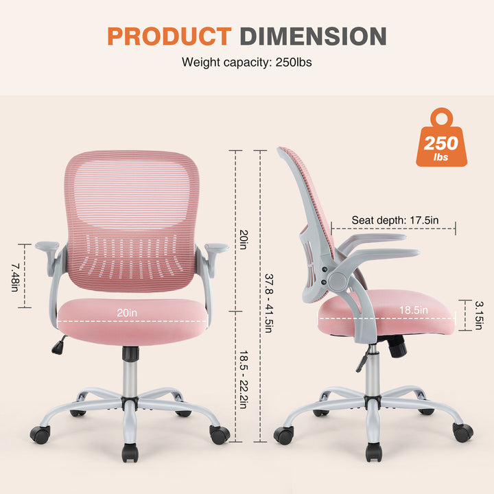 Tall Office Chair for Standing Desk | Ergonomic Drafting Chair with Adjustable Foot Ring & Armrests