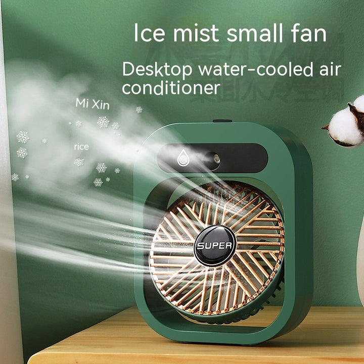 2-in-1 USB Misting Fan & Humidifier | Portable Air Cooler with 3 Wind Speeds  Stay Cool & Refreshed Anywhere
