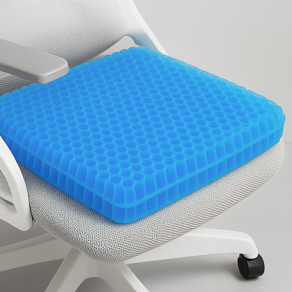 Gel Seat Cushion – Honeycomb Design for Back & Tailbone Relief
